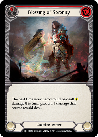 Blessing of Serenity (Red) [U-CRU041] (Crucible of War Unlimited) Unlimited Rainbow Foil 