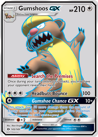Gumshoos GX (145/149) [Sun &amp; Moon: Base Set] 