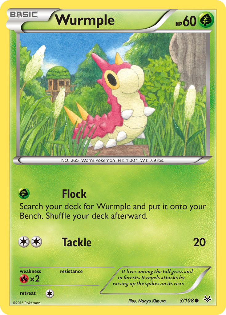 Wurmple (3/108) [XY: Roaring Skies] 