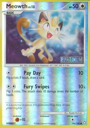 Meowth (106/146) [Burger King Promos: 2009 Collection] 