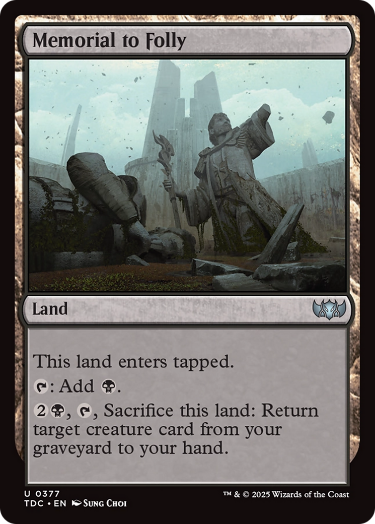 Memorial to Folly [Tarkir: Dragonstorm Commander] 
