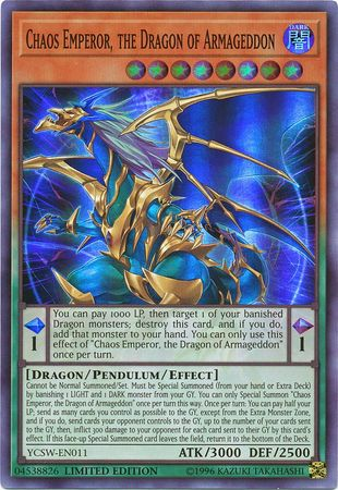 Chaos Emperor, the Dragon of Armageddon [YCSW-EN011] Super Rare 