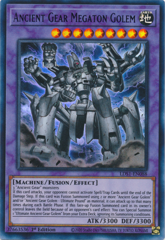 Ancient Gear Megaton Golem (Blue) [LDS1-EN088] Ultra Rare 
