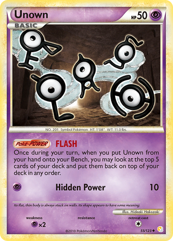 Unown (55/123) [HeartGold &amp; SoulSilver: Base Set] 