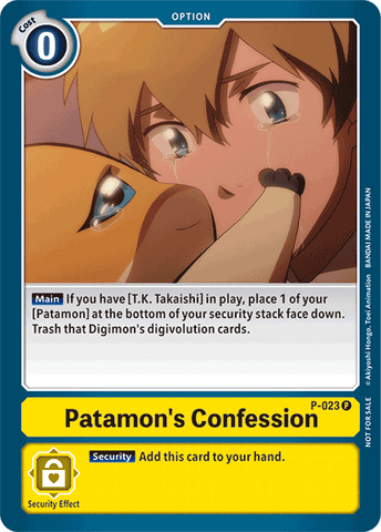Patamon's Confession [P-023] [Promotional Cards] 