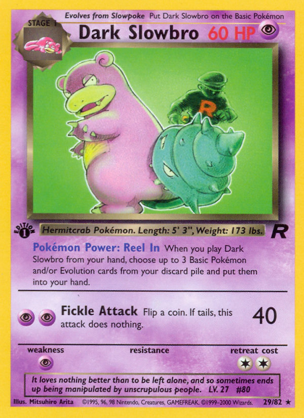 Dark Slowbro (29/82) [Team Rocket 1st Edition] 