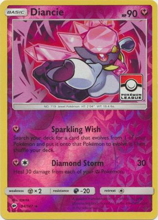 Diancie (94/147) (League Promo) [Sun &amp; Moon: Burning Shadows] 