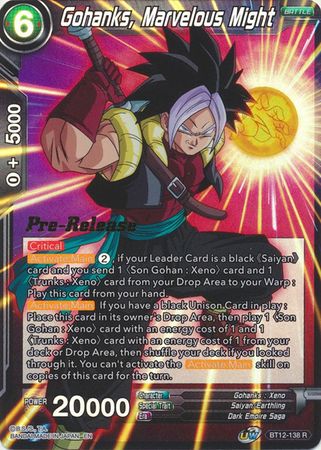 Gohanks, Marvelous Might (BT12-138) [Vicious Rejuvenation Prerelease Promos] 