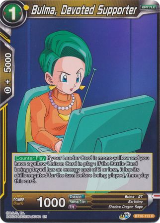Bulma, Devoted Supporter (BT10-113) [Rise of the Unison Warrior] 
