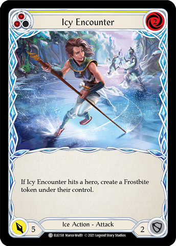 Icy Encounter (Yellow) [ELE158] (Tales of Aria) 1st Edition Rainbow Foil 