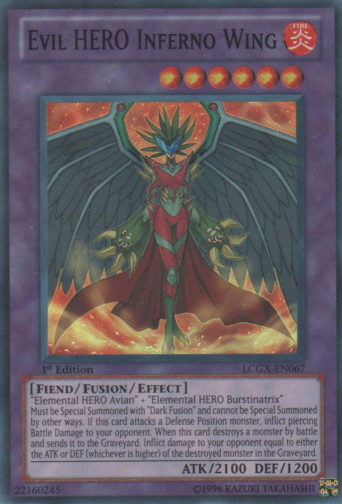 Evil HERO Inferno Wing [LCGX-EN067] Super Rare 