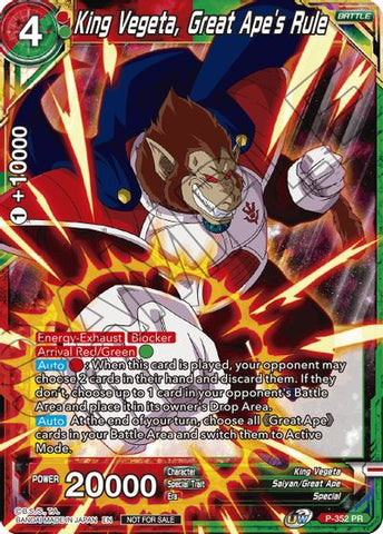 King Vegeta, Great Ape's Rule (P-352) [Tournament Promotion Cards] 