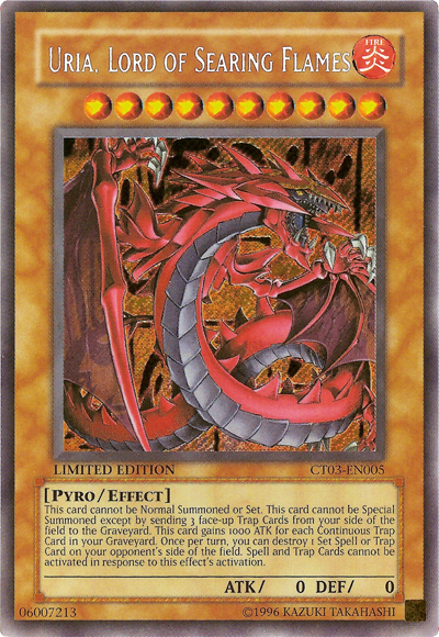 Uria, Lord of Searing Flames [CT03-EN005] Secret Rare 