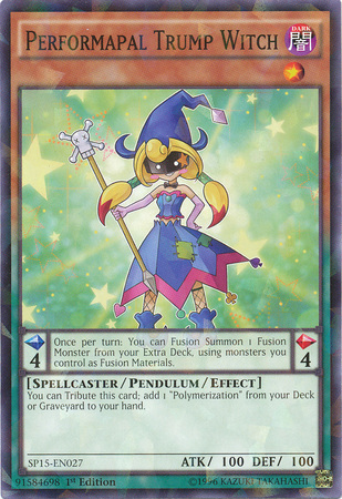 Performapal Trump Witch [SP15-EN027] Shatterfoil Rare 