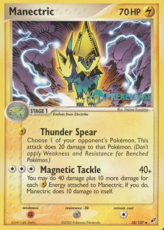 Manectric EX (38/107) (Deoxys Prerelease Promo) [Nintendo: Black Star Promos] 