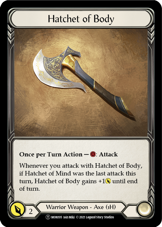 Hatchet of Body // Boltyn [U-MON105 // U-MON030] (Monarch Unlimited) Unlimited Normal 