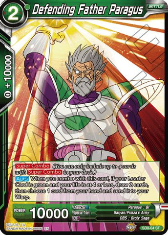 Defending Father Paragus (Reprint) (SD8-04) [Battle Evolution Booster] 