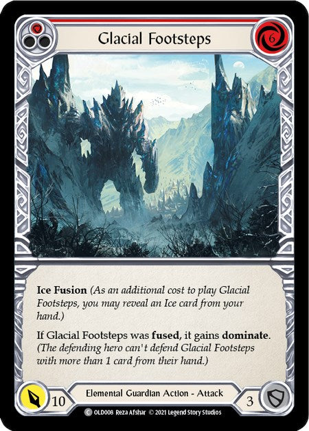 Glacial Footsteps (Red) [OLD008] (Tales of Aria Oldhim Blitz Deck) 1st Edition Normal 