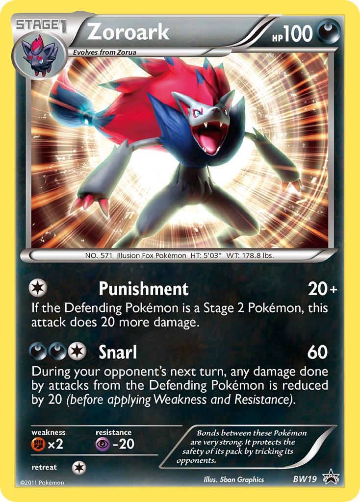 Zoroark (BW19) [Black &amp; White: Black Star Promos] 