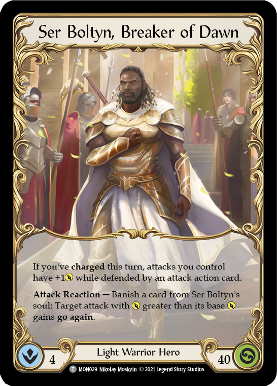 Ser Boltyn, Breaker of Dawn // Boltyn [MON029 // MON030] (Monarch) 1st Edition Normal 