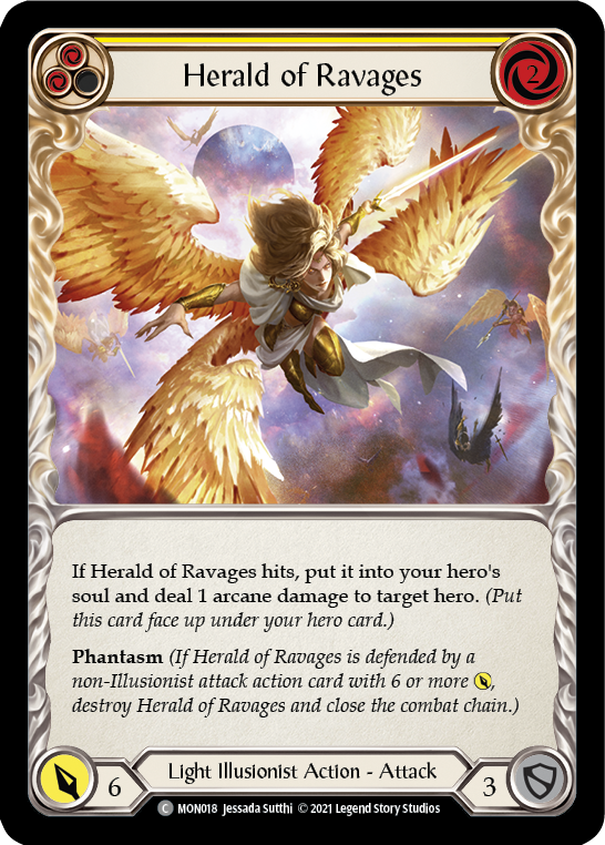 Herald of Ravages (Yellow) [MON018] (Monarch) 1st Edition Normal 