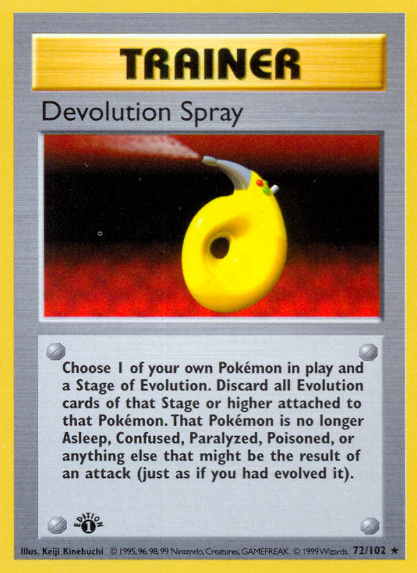 Devolution Spray (72/102) (Shadowless) [Base Set 1st Edition] 