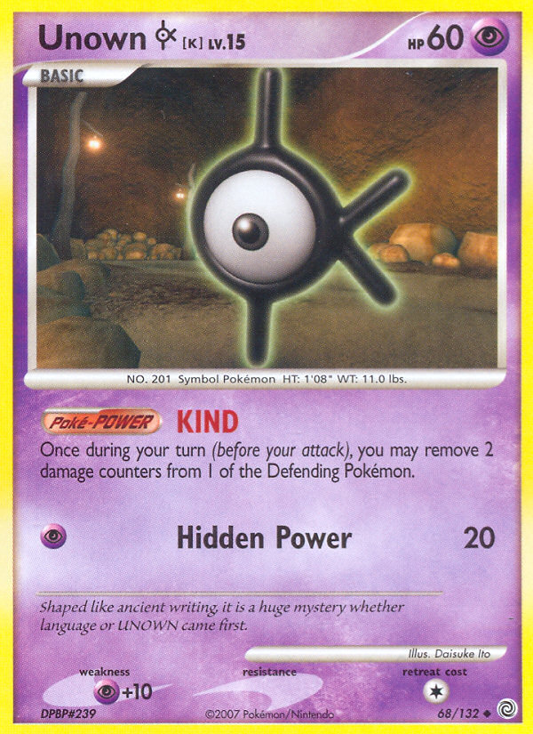 Unown K (68/132) [Diamond &amp; Pearl: Secret Wonders] 