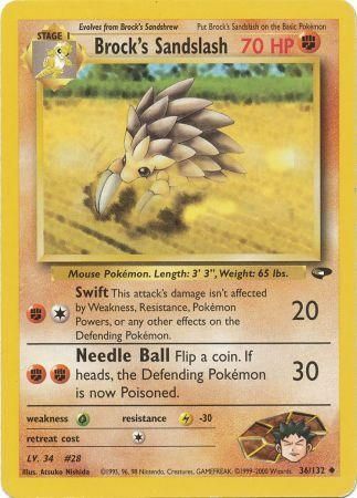 Brock's Sandslash (36/132) [Gym Challenge Unlimited] 