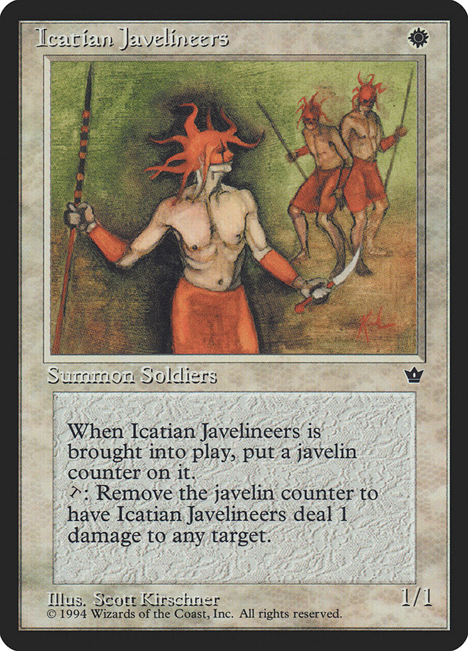 Icatian Javelineers (Scott Kirschner) [Fallen Empires] 