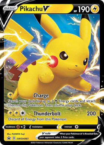 Pikachu V (SWSH061) (Jumbo Card) [Sword &amp; Shield: Black Star Promos] 