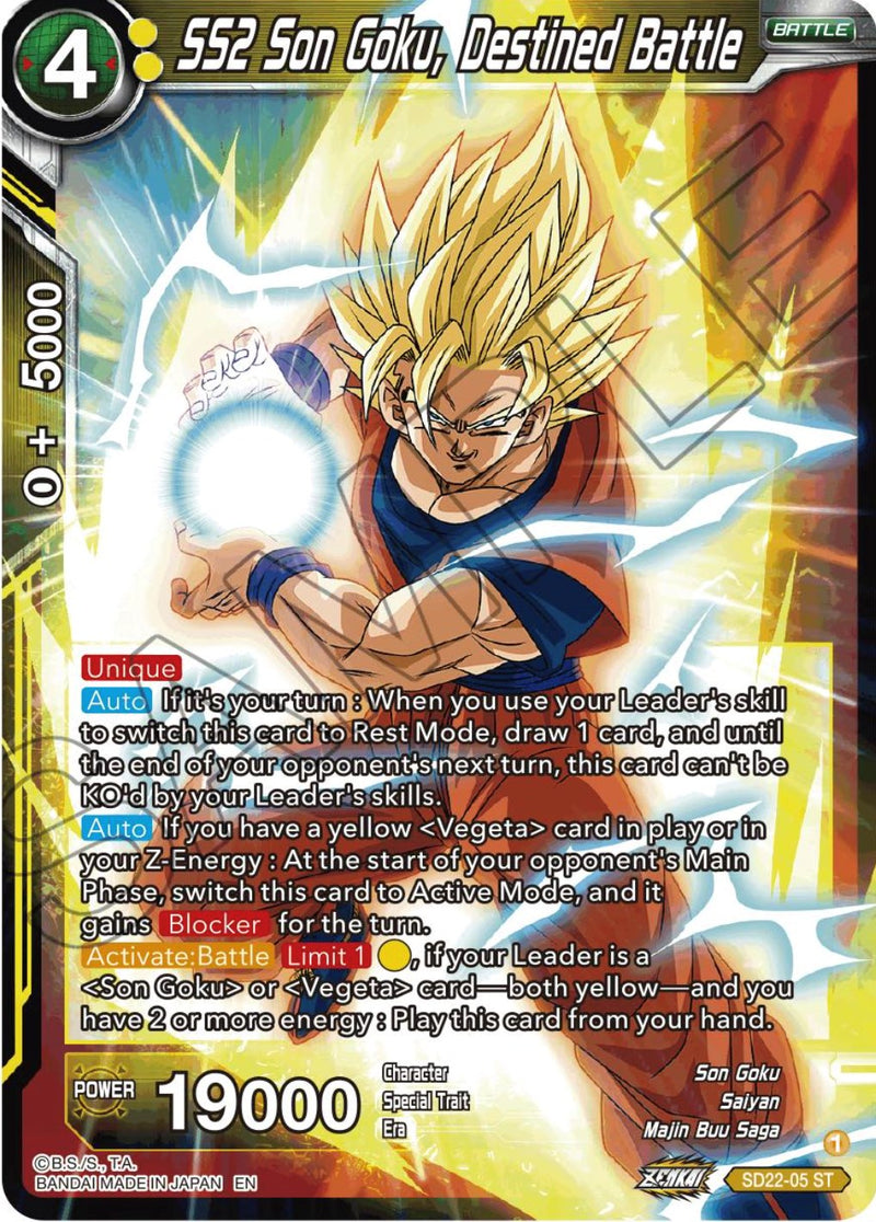 SS2 Son Goku, Destined Battle (Starter Deck Exclusive) (SD22-05) [Power Absorbed] 