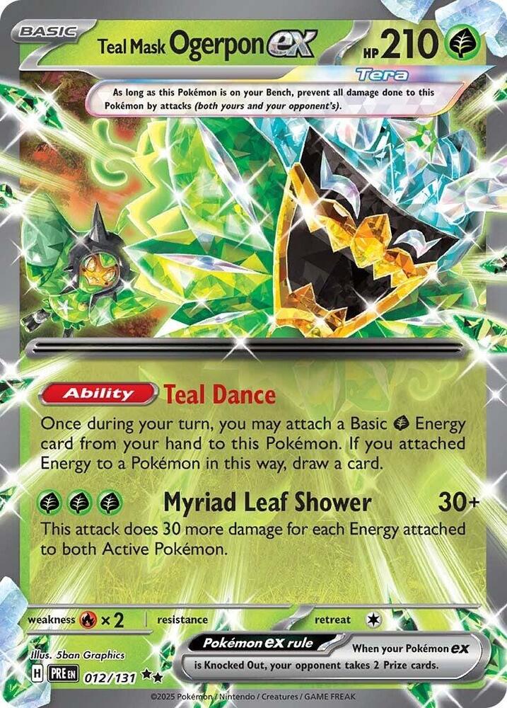 Teal Mask Ogerpon ex (012/131) [Scarlet &amp; Violet: Prismatic Evolutions] 