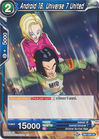 Android 18, Universe 7 United (DB1-029) [Dragon Brawl] 