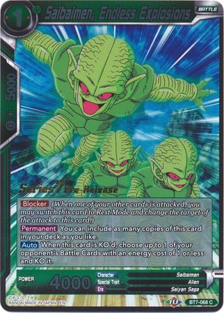 Saibaimen, Endless Explosions (BT7-068_PR) [Assault of the Saiyans Prerelease Promos] 