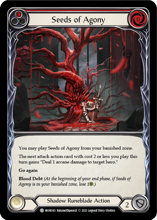 Seeds of Agony (Red) [MON183-RF] (Monarch) 1st Edition Rainbow Foil 