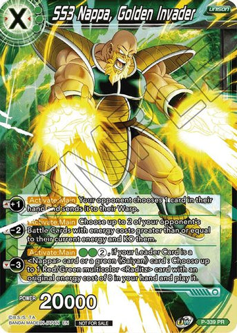 SS3 Nappa, Golden Invader (P-339) [Saiyan Showdown Prerelease Promos] 