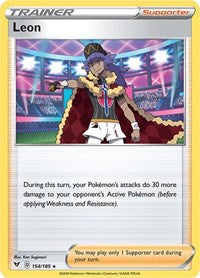 Leon (154/185) (Theme Deck Exclusive) [Sword & Shield: Vivid Voltage]