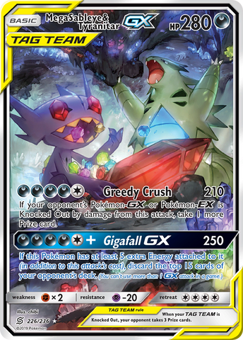 Mega Sableye &amp; Tyranitar GX (226/236) [Sun &amp; Moon: Unified Minds] 