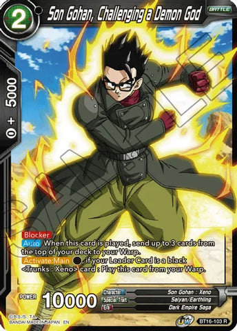Son Gohan, Challenging a Demon God (BT16-103) [Realm of the Gods] 