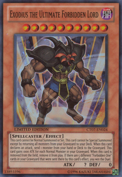 Exodius the Ultimate Forbidden Lord [CT07-EN024] Super Rare 