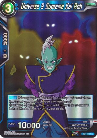 Universe 9 Supreme Kai Roh (Reprint) (TB1-034) [Battle Evolution Booster] 