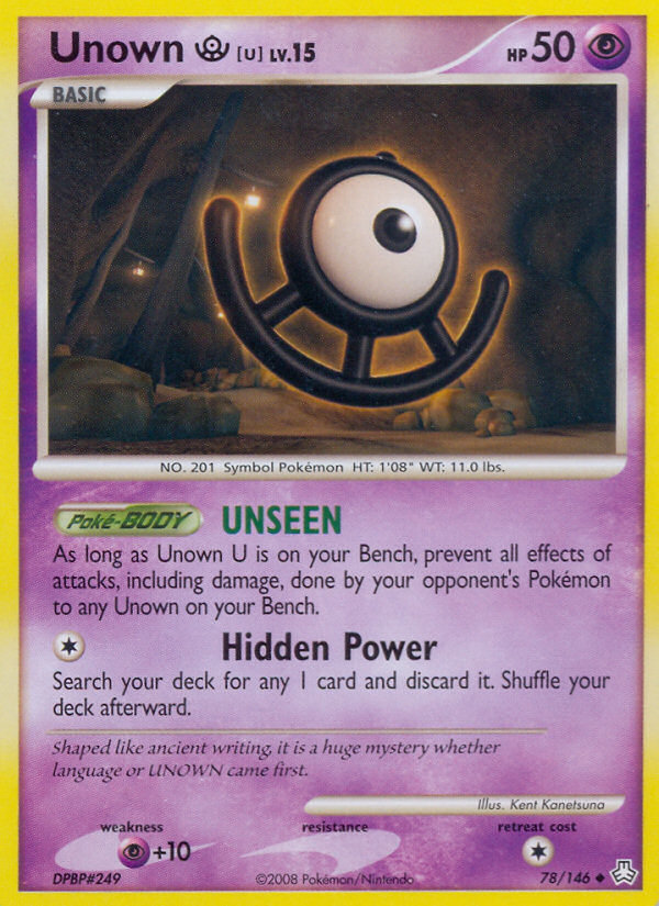 Unown U (78/146) [Diamond &amp; Pearl: Legends Awakened] 