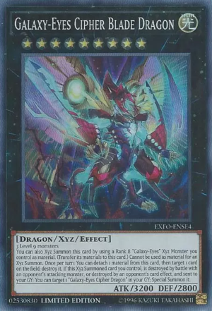 Galaxy-Eyes Cipher Blade Dragon [EXFO-ENSE4] Super Rare 