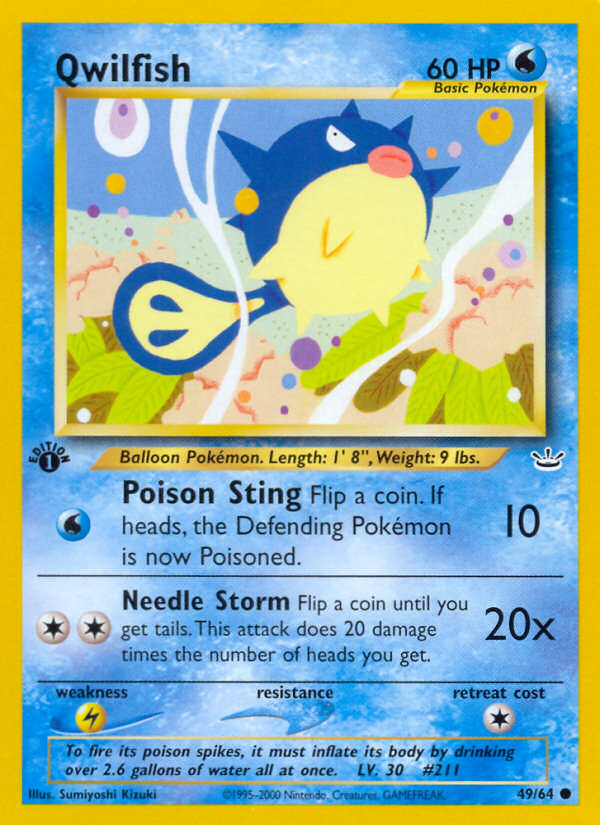Qwilfish (49/64) [Neo Revelation 1st Edition] 