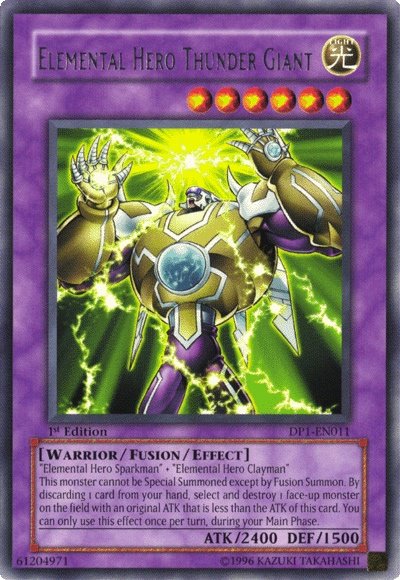 Elemental Hero Thunder Giant [DP1-EN011] Rare 