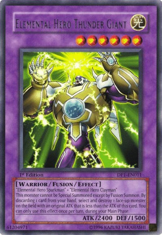 Elemental Hero Thunder Giant [DP1-EN011] Rare 