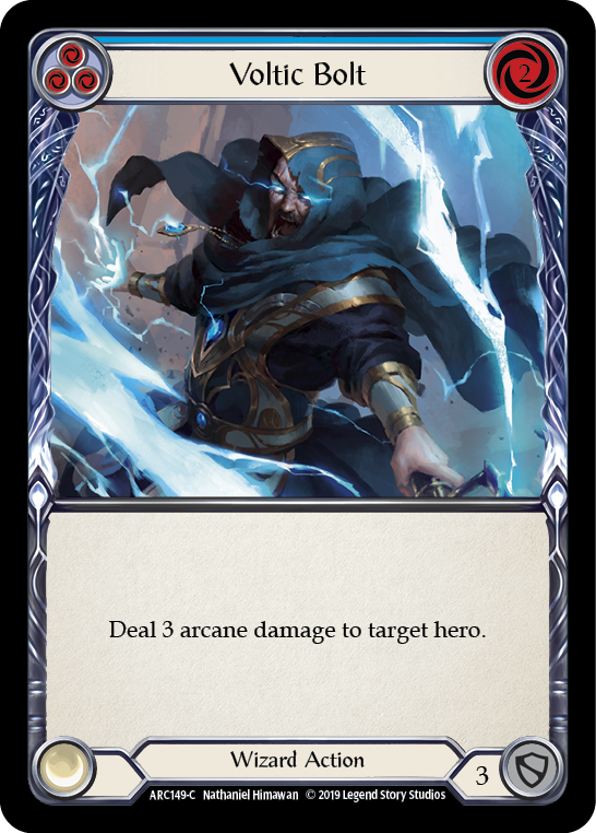 Voltic Bolt (Blue) [ARC149-C] (Arcane Rising) 1st Edition Rainbow Foil 