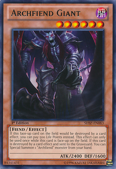 Archfiend Giant [SHSP-EN083] Rare 