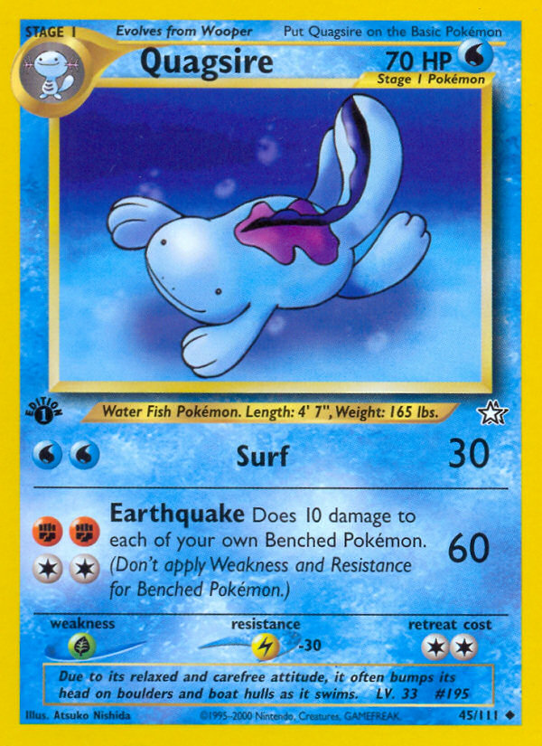 Quagsire (45/111) [Neo Genesis 1st Edition] 
