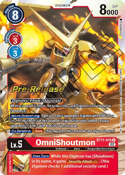 OmniShoutmon [BT11-015] [Dimensional Phase Pre-Release Promos] 